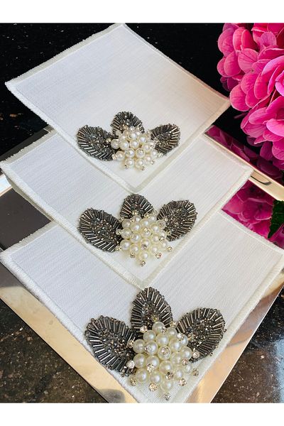 ELÇİÇEK HOME Presentation Napkin, Cocktail Napkin, Coffee Side Presentation Napkin 3 Pieces