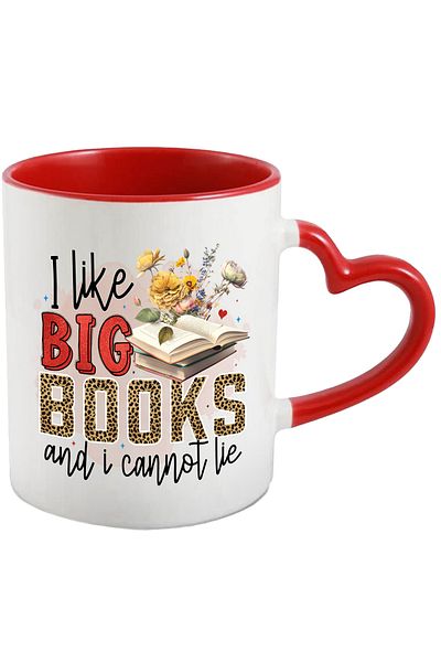 StoryGift Romania Mug with the message "I like big books and I cannot lie", book, illustration, literature, With ,STG.
