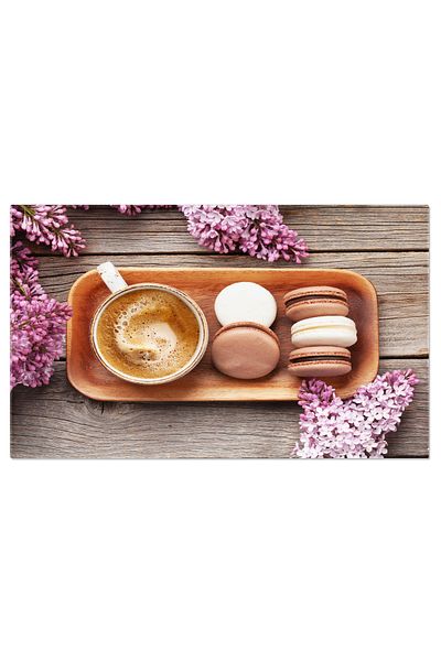 StoryGift Romania Tablou Canvas: Delicii Dulci Intr-un Moment De Relaxare - Bucurie Culinara Si Rasfat Cu Macaron