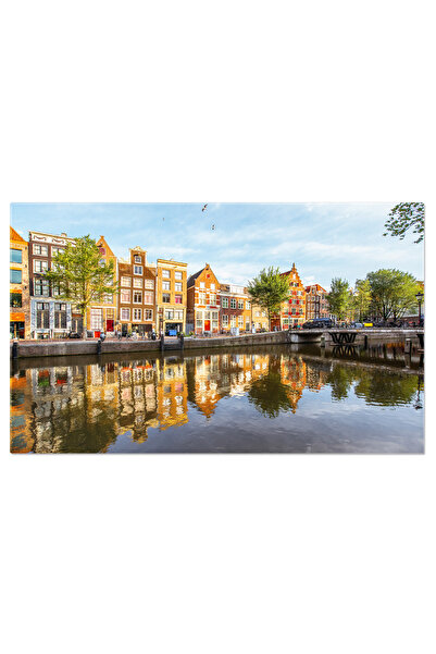 StoryGift Romania Tablou Canvas Amsterdam Orasul De Sus Cu Cladiri Istorice, ...