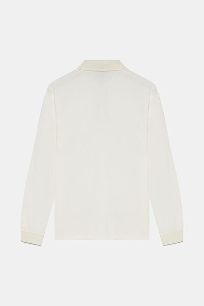 W Collection EKRU POLO YAKA UZUN KOLLU SWEATSHIRT