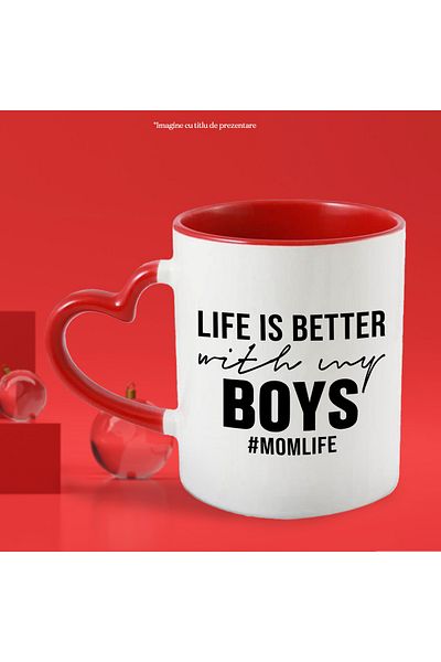 StoryGift Romania Mug with a message in English stating that a mother's life is better with baths, With,STG.