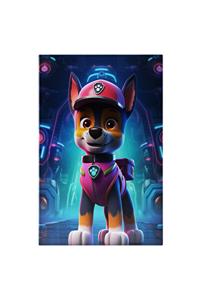 StoryGift Romania Tablou Canvas: Câine În Costum Roz Și Navă Spațială- Desen ...