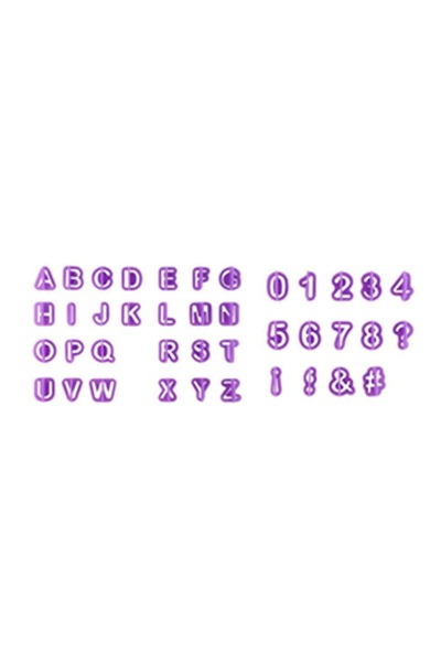 BV Alphabet and numbers cutter set, large capital letters, 40 pieces, confectionery and pastry, 289COF