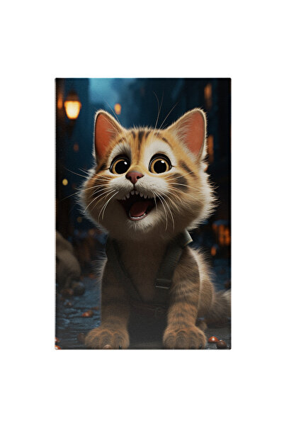 StoryGift Romania Tablou Canvas: Frumusețea Pisoiului Vesel În Strălucirea Se...