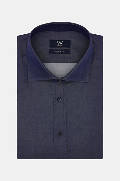 W Collection LACİVERT UZUN KOLLU GÖMLEK