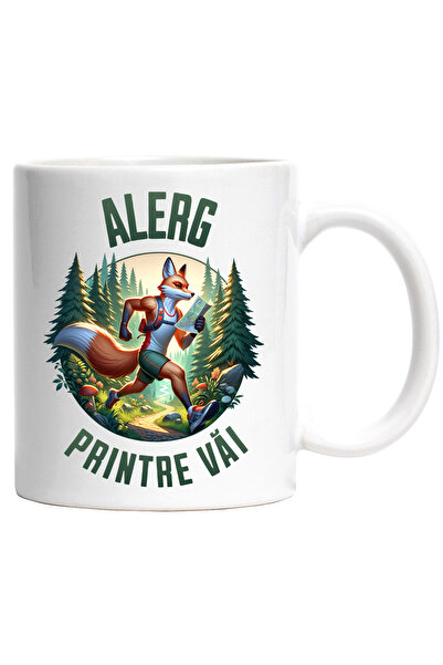 StoryGift Romania Cana Vulpe Cercetas In Padure Harta Natura, 330ml, Ceramic ...
