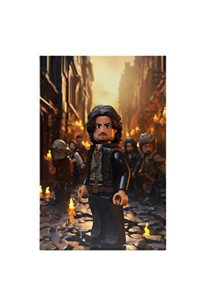 StoryGift Romania Tablou Canvas: Minifigurina Barbat Lego Inconjurat De Oamen...