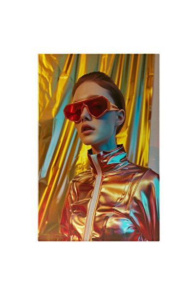 StoryGift Romania Tablou Canvas Tabliu Tanara Roscata Cu Ochelari De Soare Im...