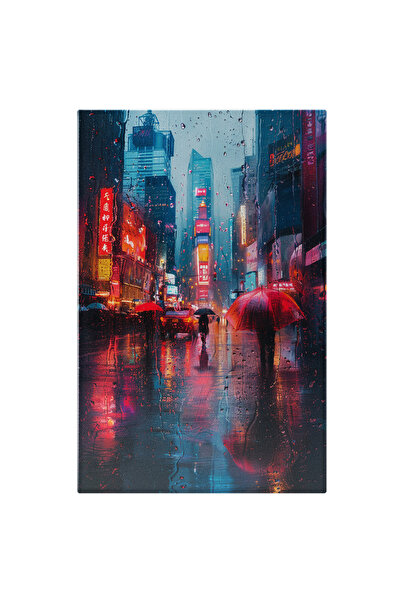 StoryGift Romania Tablou Canvas Plimbare Cu Mașina Picături De Ploaie Se Prel...