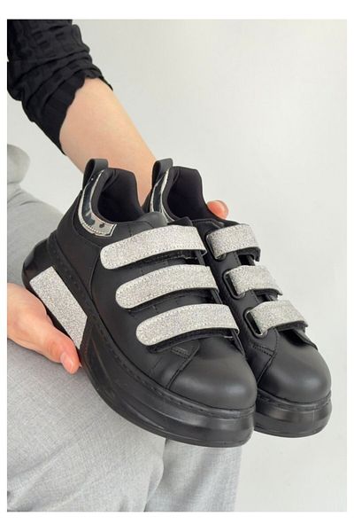 ARME SHOES Si̇m&Stone Detail Women's Velvet Women's Sports Shoes Sneaker
