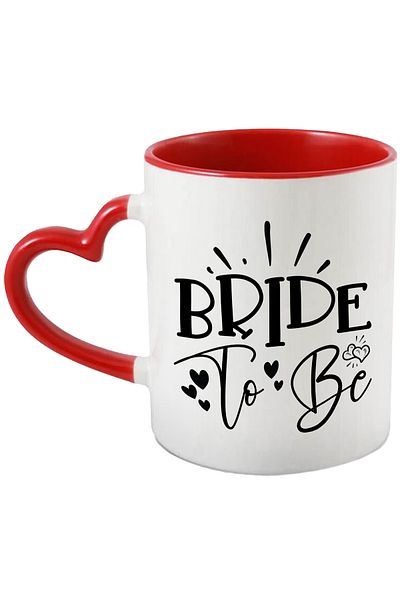 StoryGift Romania Mug with hearts and the text in English "Bride to be" - bride to be, With,STG