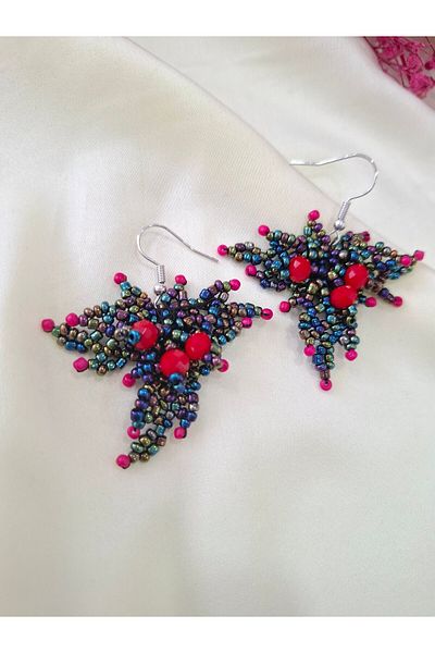 İPAR AKSESUAR SAND BEADS EMBROIDERY HANDMADE EARRING