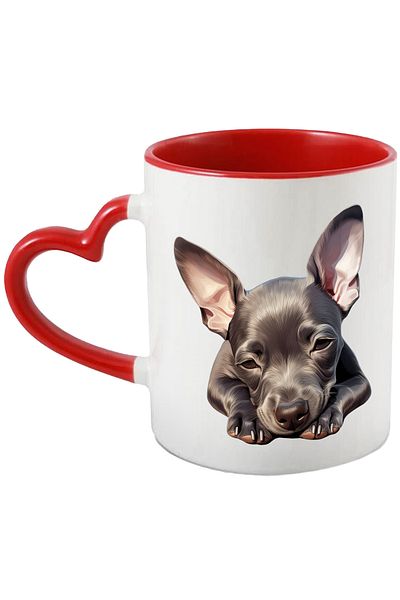 StoryGift Romania Mug with a puppy almost asleep | illustration | sleepy | lazy | bedtime, With ,STG.