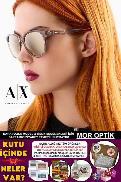 Armani Exchange Ax4144Su 83447P 54-17-140 3N "Oval Cat Model Transparent Brown with Mirror"