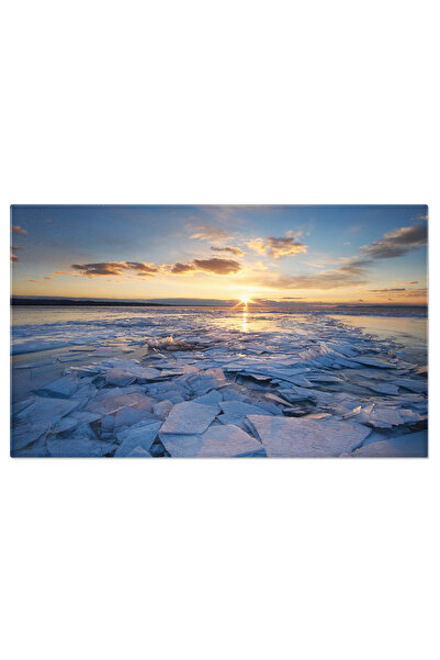 StoryGift Romania Tablou Canvas - Peisaj Arctic La Baikal, Intr-o Zi Cu Nori ...