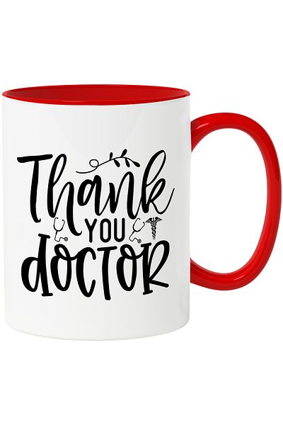 StoryGift Romania Mug with the text in English "Thank you, doctor" - thanks, health with Mane, Cu, STG.