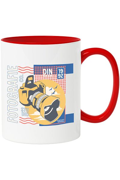 StoryGift Romania Studio Photography Mug Camera Art Creativity, 330ml, Ceramic with Handle Ro, With, STG.