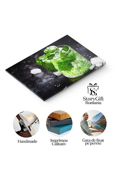 StoryGift Romania Tablou Canvas - Rasfat Lichid: Cocktail Estival, Arome Proaspete, Senzatie Citrica
