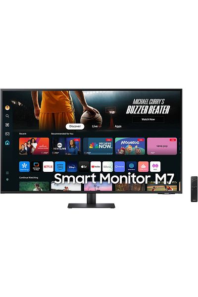 Samsung 43" Smart Monitor M7 (M70D), VA Panel, 4K UHD (3840x2160) Resolution, HDR10, 60Hz Refresh