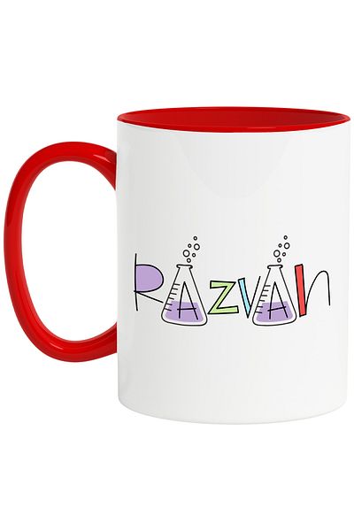 StoryGift Romania Mug With The Name Razvan, And Funny Message, Curious, Sociable, Galagio, 330ml, Ceram, With,STG.