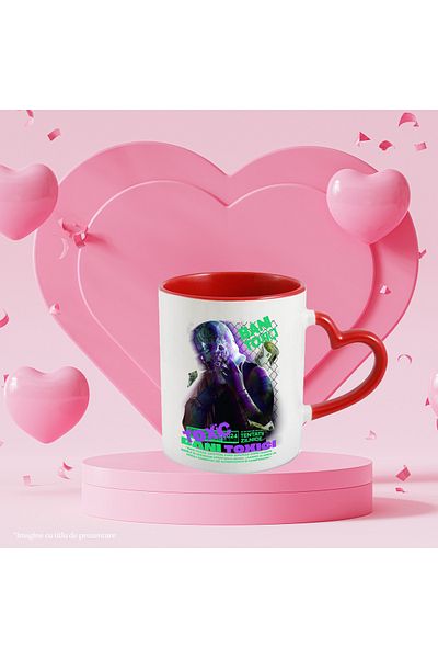 StoryGift Romania Toxic Money Mug - Corrupt Unscrupulous Earnings, 330ml, Ceramic with Heart Handle, With ,STG.