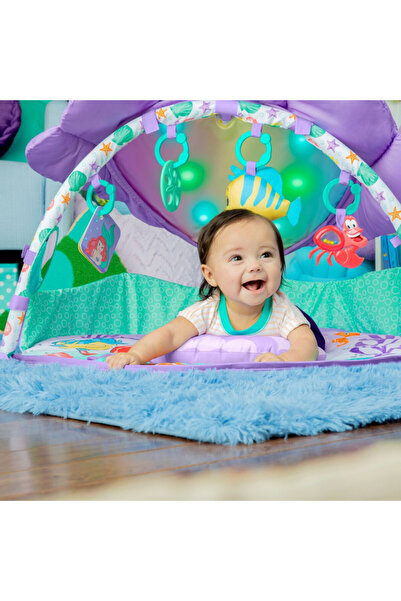 Bright Starts صالة الألعاب الرياضية "حورية البحر الصغيرة" مع أضواء وموسيقى | للأعمار من ٠ سنوات فما فوق