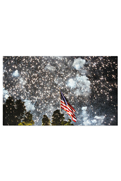 StoryGift Romania Tablou Canvas Artificii De Ziua Independentei, Eveniment, A...