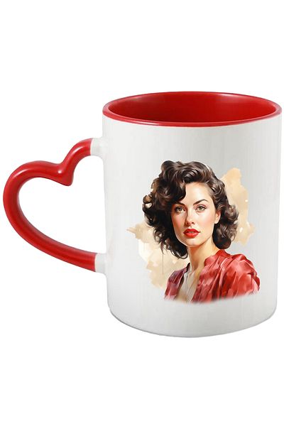 StoryGift Romania Mug With Sophia Loren, Celebrity, Actress, Movie, Retro, Multicolor 330 ml, Wax, With ,STG.