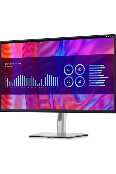 Dell 32" USB-C Hub Monitor, IPS Panel, QHD (2560x1440) Resolution, 60Hz Refresh Rate, 5ms Response