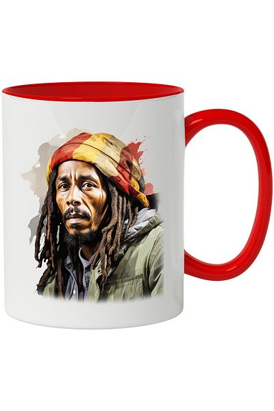 StoryGift Romania Mug With Bob Marley, Singer, Celebrity, Artist, Music, Multicolor 330 ml, Ce, Cu,STG.