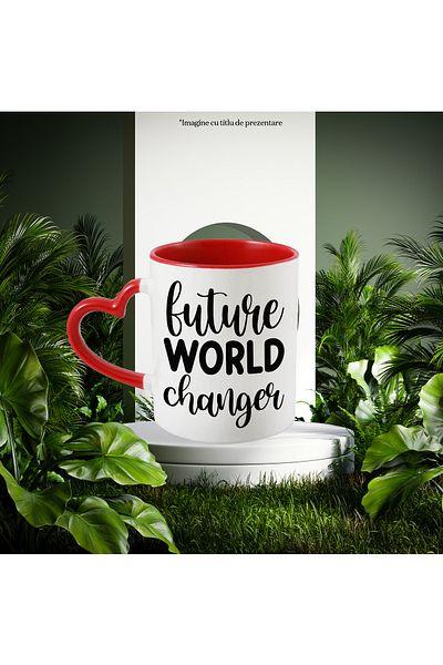 StoryGift Romania Mug with the text in English "Future world changer" - future world changer, With ,STG