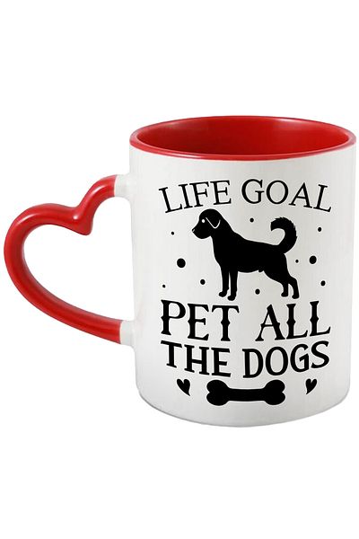 StoryGift Romania Mug with a puppy and bone for dog lovers who want to pet all horses, With ,STG.