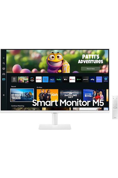 Samsung 27" Smart Monitor M5, FHD (1920x1080), 60Hz Refresh Rate, Built-in Speakers, Remote