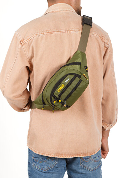 Torz Men's Waist Bag Diagonal Multi-Pocket Waterproof Fabric Chest Cross Headphone Outlet Bag