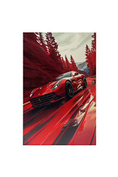 StoryGift Romania Tablou Canvas Viteza Ferari Ca Pe Pista Curselor Transformă...