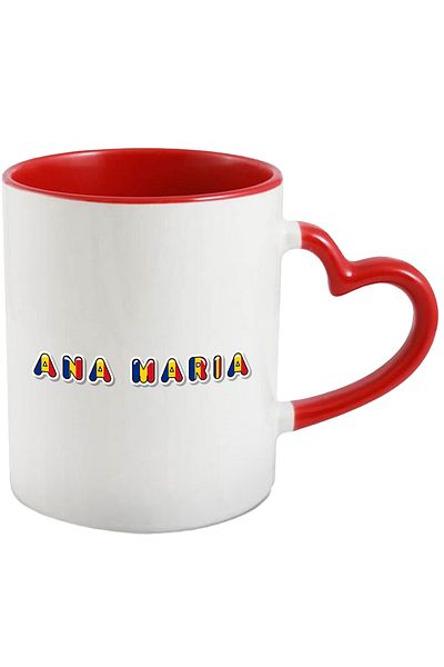 StoryGift Romania Mug With Name Ana Maria, Romania, Supporter, Romanian Flag, Patriot, 330ml, C, With, STG.