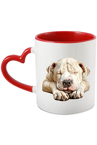 StoryGift Romania Cana Cu Un Catelus Alb Care Doarme Dus | Ilustratie | Obose...