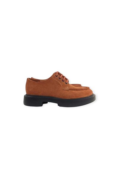 Oneka Shoes 124025Bgt7856 Men's Daily Lace-Up Cinnamon Suede