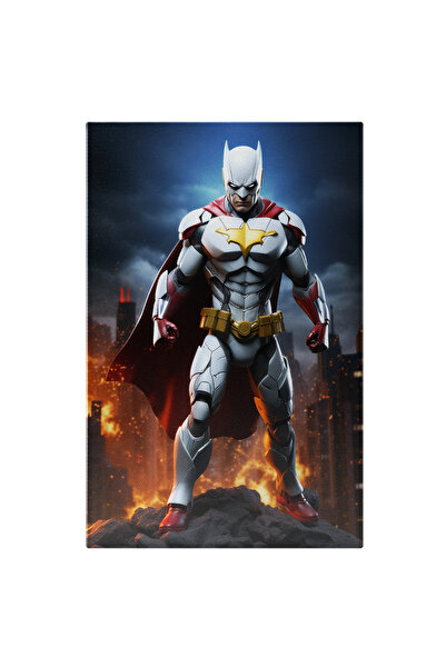 StoryGift Romania Tablou Canvas: Supererou In Costum Alb Si Pelerina Rosie Pr...