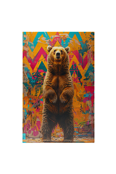 StoryGift Romania Tablou Canvas Urs Urbanizat Atras De Culorile Orașului Pere...