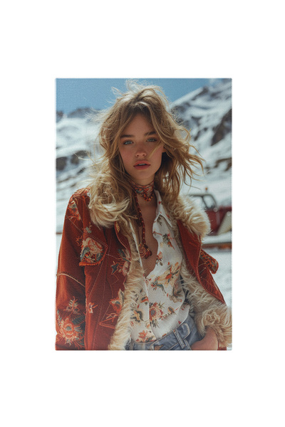 StoryGift Romania Tablou Canvas Blonda Cu Ochii Senini Si Pistrui In Varful M...