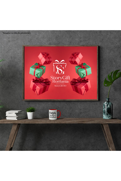 StoryGift Romania Mug for those who believe that family is everything with Red Handle, With Ro Handle, STG.