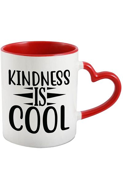 StoryGift Romania Mug with the message in English "Kindness is cool" - kindness is cool with Handle In, With, STG.