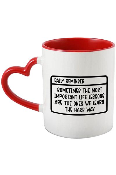 StoryGift Romania Mug with motivational message that shows that sometimes the most important lessons, With,STG.