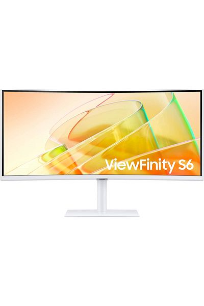 Samsung 34" ViewFinity S6 Ultra WQHD Monitor, 3440x1440 Resolution, 100Hz Refresh Rate, 1000R