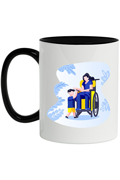 StoryGift Romania Cana Cu Copil, Familie, Scaun Cu Rotile, Frunze, Multicolor...