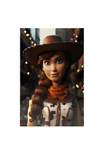 StoryGift Romania Tablou Canvas: Portretul Unei Femei Dragute Cu Palarie De C...