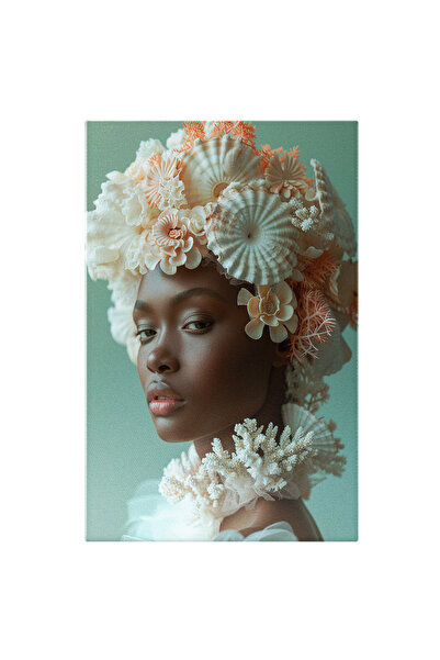 StoryGift Romania Tablou Canvas Eleganța Tăcută A Mării Portretul Fetei Cu Pi...