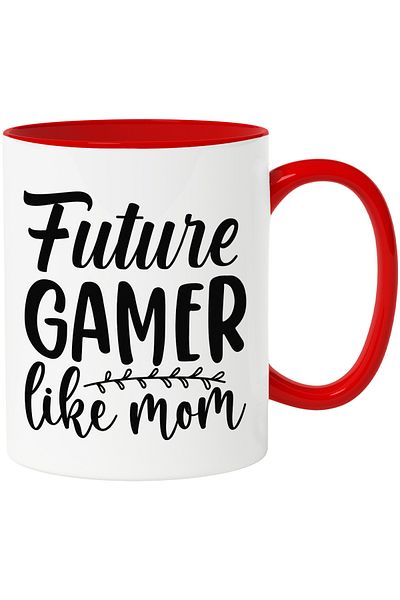 StoryGift Romania Mug with the text in English "Future gamer like mom" - future computer gamer, With ,STG.